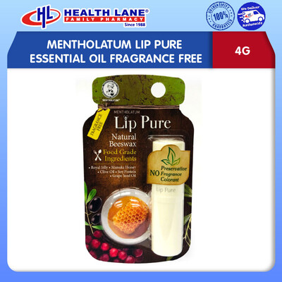 MENTHOLATUM LIP PURE ESSENTIAL MINYAK TANPA BAU (4G)